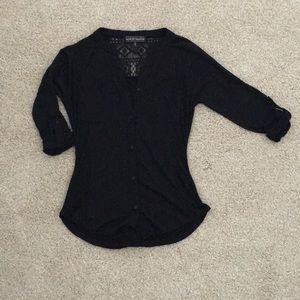 Black button up dress shirt